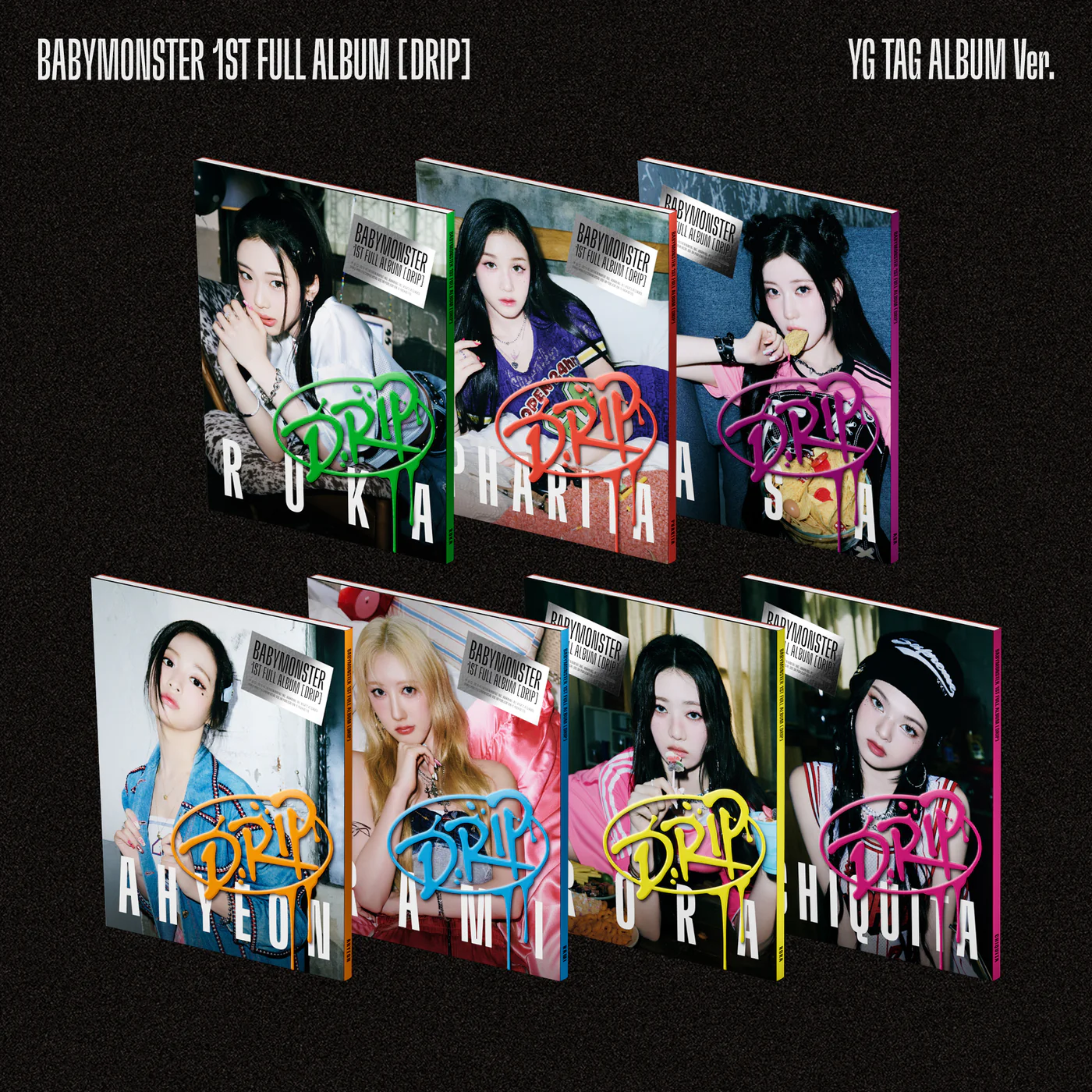 BABYMONSTER - 1st FULL Album [DRIP] (YG TAG ALBUM Ver.) (RANDOM Ver.)