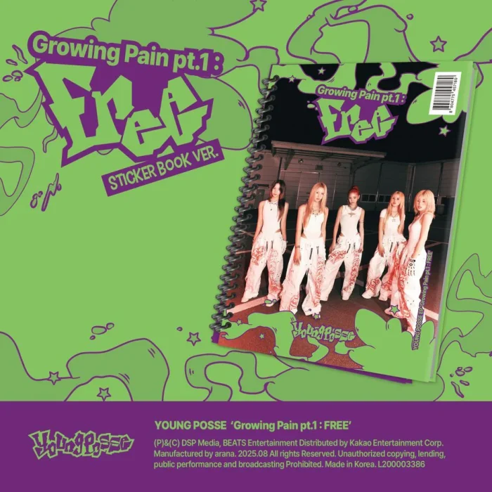 YOUNG POSSE - 4th EP Album [Growing Pain pt.1 : FREE] (Sticker Book Ver.)